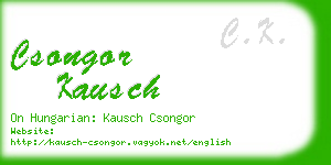 csongor kausch business card